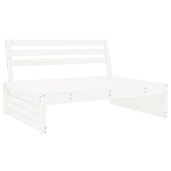 vidaXL Middle Sofa White 120x80 cm Solid Wood Pine