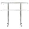 vidaXL Table Silver Aluminum and Plastic