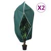 vidaXL Plant Fleece Covers with Zip 2 pcs 70 g/m&sup2; 2.36x2 m