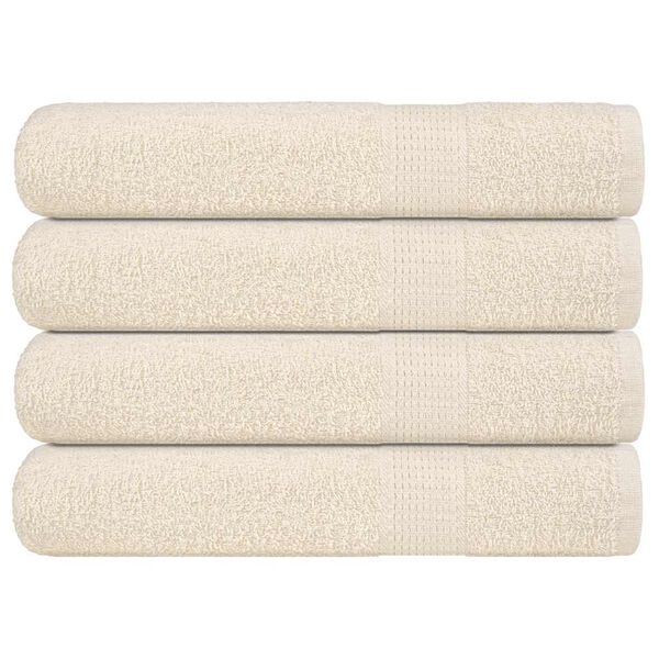 vidaXL Towels "FROGN" 4 pcs Cream 100x200 cm 360 gsm