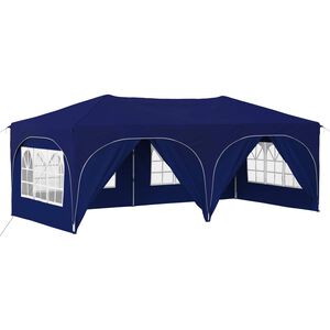 vidaXL Pop-up Party Tent Blue 575 x 288 x 245 cm Oxford Fabric