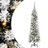 vidaXL Artificial Christmas Tree with 150 LEDs with Stand White 150 cm