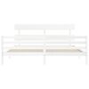 vidaXL Bed Frame without Mattress White Super King Size Solid Wood
