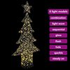 vidaXL Christmas Tree with 240 LEDs Warm white 180 cm Rattan