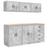 vidaXL Garage Cabinets 6 pcs Concrete Grey Engineered Wood