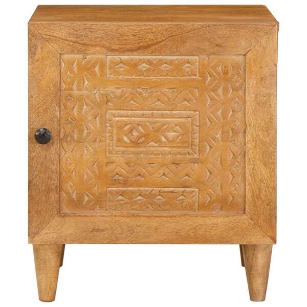 vidaXL Bedside Cabinet Light Brown 40 x 33 x 46 cm Solid Acacia wood