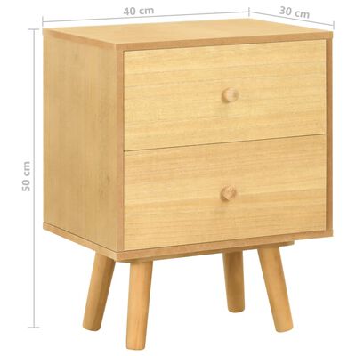 vidaXL Bedside Cabinets 2 pcs 40x30x50 cm Solid Pinewood