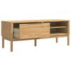 vidaXL Hallway Bench FLORO Wax Brown 115 x 40 x 45 cm Solid Pine Wood