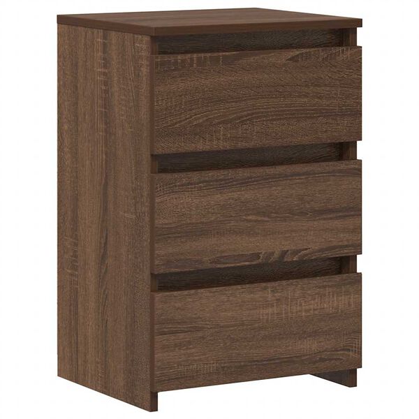 vidaXL Bed Cabinets 2 pcs Brown Oak 40x35x62.5 cm Engineered Wood