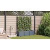 vidaXL Garden Planter 3 pcs LiGht Grey Steel