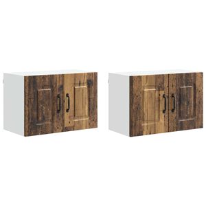 vidaXL Dishwasher Panel Kalmar 2 pcs Old Wood Engineered Wood