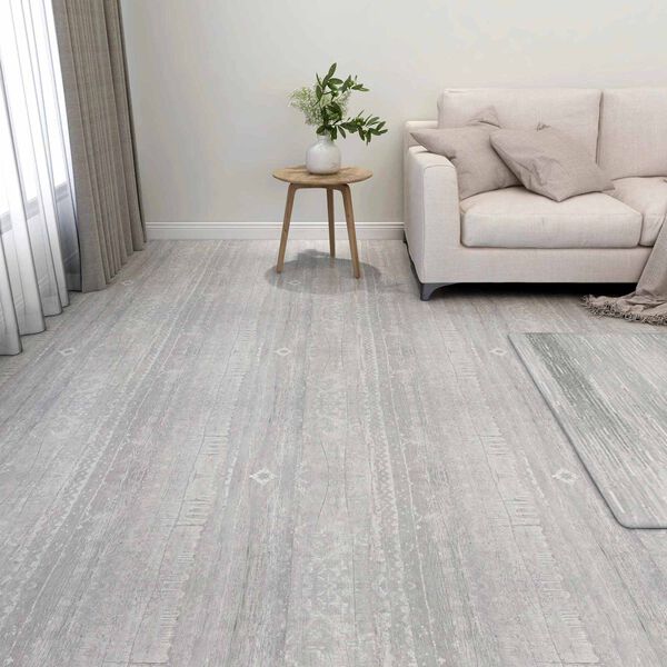 vidaXL Flooring Planks 55 pcs Grey 5.11 m&sup2; PVC