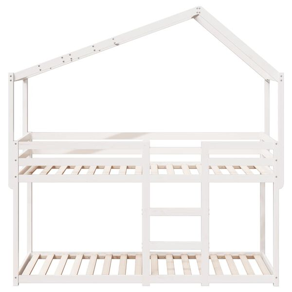 vidaXL Bunk Bed without Mattress White 80x200 cm Solid Wood Pine