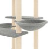 vidaXL Cat Tree with Sisal Scratching Posts Light Grey 133 cm
