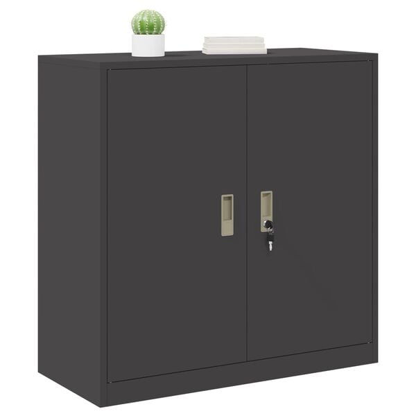 vidaXL Storage Cabinet Black 90 x 40 x 90 cm Cold-Rolled Steel