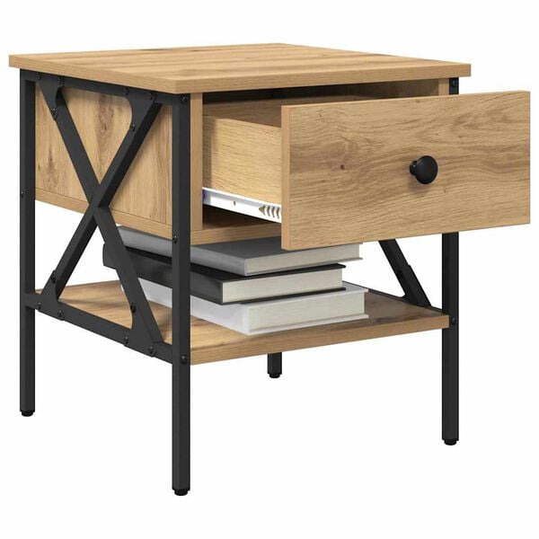 vidaXL Bedside Cabinet with Drawer 2 pcs Artisan oak 40 x 42 x 45 cm