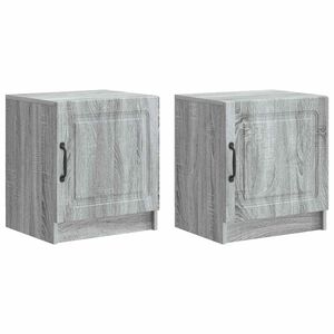vidaXL Bedside Cabinet 2 pcs Grey Sonoma 43 x 34.5 x 47 cm