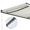 vidaXL Manual Retractable Awning with LED 300x250 cm Cream