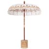 vidaXL Balinese Parasol with Base Cream 185 x 185 x 260 cm