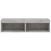 vidaXL TV Cabinets with LED Lights 2 pcs Concrete Grey 60x30x30 cm