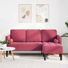 vidaXL Sofa Set with Cushion Wine Red 173 x 131 x 67 cm Polyester