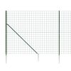 vidaXL Wire Mesh Fence with Spike Anchors Green 1.4x10 m