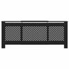 vidaXL MDF Radiator Cover Black 205 cm