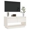 vidaXL TV Cabinet White 74x34x40 cm Solid Wood Pine