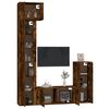 vidaXL 5 Piece TV Cabinet Set Smoked Oak Engineered Wood