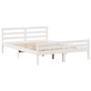 vidaXL Bookcase Bed without Mattress White 135x190 cm Double Solid Wood Pine
