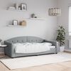 vidaXL Day Bed without Mattress Light Grey 90x190 cm Single Fabric