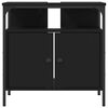vidaXL Bathroom Sink Cabinet Black 60x30x60 cm Engineered Wood