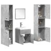 vidaXL 5 Piece Bathroom Furniture Set Concrete Grey Engineered Wood