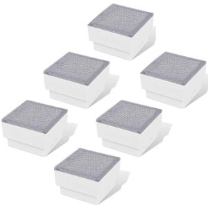 vidaXL LED Inground Lights 6 pcs 100x100x68 mm