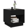 vidaXL Coffee Table with Infinity LED Black 50x50x50 cm