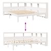 vidaXL Bookcase Bed without Mattress White 150x200 cm Solid Wood Pine