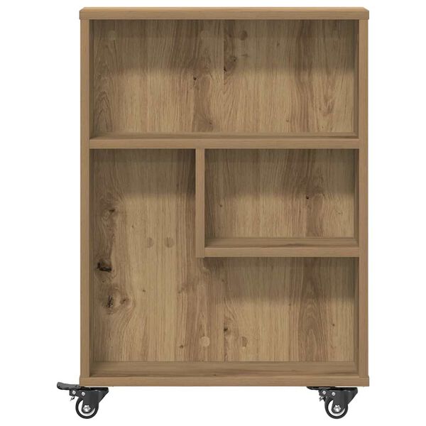 vidaXL Narrow Storage Trolley Artisian Oak 48x13x68 cm Engineered Wood