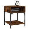 vidaXL Bedside Table Smoked Oak 40x41x50 cm Engineered Wood