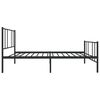 vidaXL Metal Bed Frame without Mattress with Footboard Black 80x200cm