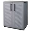 vidaXL Garden Storage Cabinet Grey and Black 68x37x84 cm PP