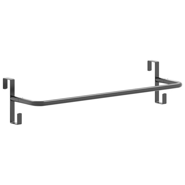 vidaXL Saddle Pad Rack Black Iron