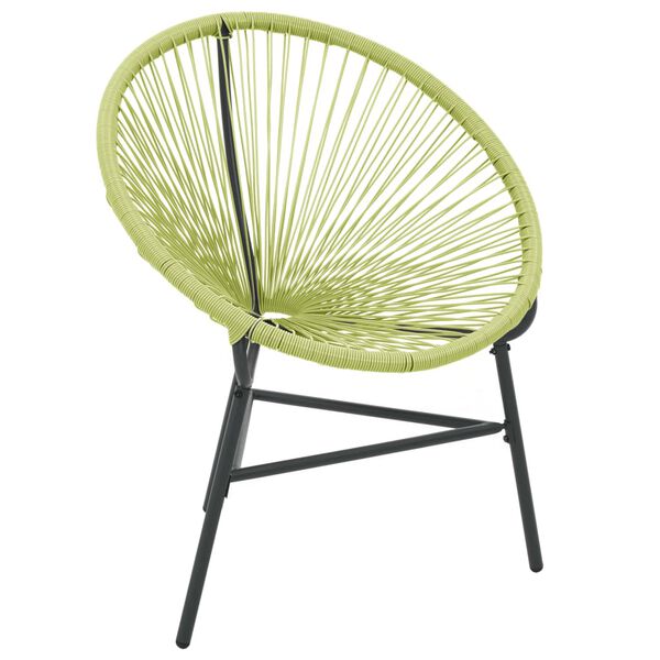vidaXL Garden Acapulco Chair Poly Rattan Green