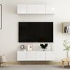 vidaXL TV Cabinets 4 pcs High Gloss White 60x30x30 cm Engineered Wood