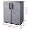 vidaXL Garden Storage Cabinet Grey and Black 68x37x84 cm PP
