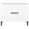 vidaXL Coffee Table with Metal Legs White 50x50x40 cm
