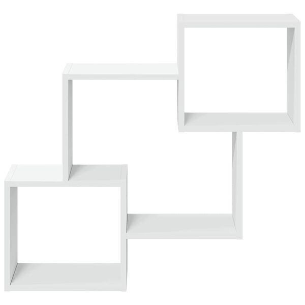 vidaXL Wall Cabinet 78x18x71 cm White Engineered Wood