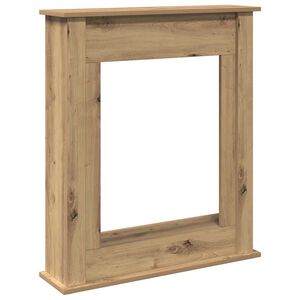 vidaXL Fireplace Surround Artisan Oak 75x20x87.5 cm Engineered Wood