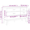 vidaXL Drawer Cabinet OLDEN White and Brown Solid Wood Pine