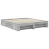 vidaXL Bed Frame Grey Sonoma 180 x 200 cm Engineered Wood