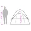 vidaXL Camping Tent Dome 4-Person Orange Waterproof
